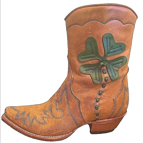 Loblan Shoes - VINTAGE LOBLAN Leather Cowboy Western Ankle Boot